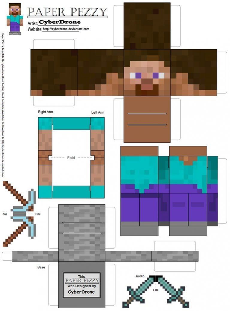 Minecraft Papercraft Block Minecraft Printouts Printable Papercrafts