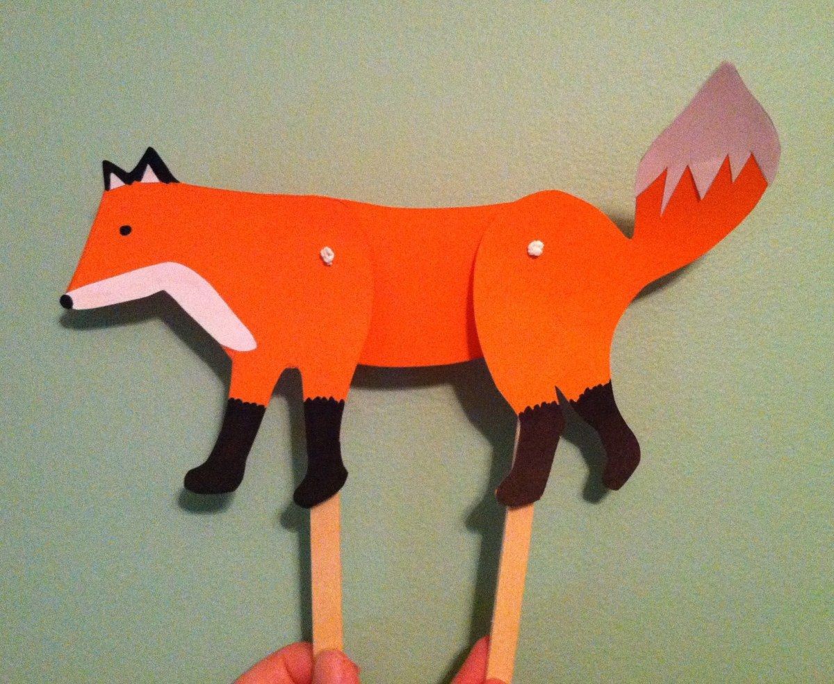 Animal Papercraft Movable Fox Paper Craft and Template Animals Pinterest