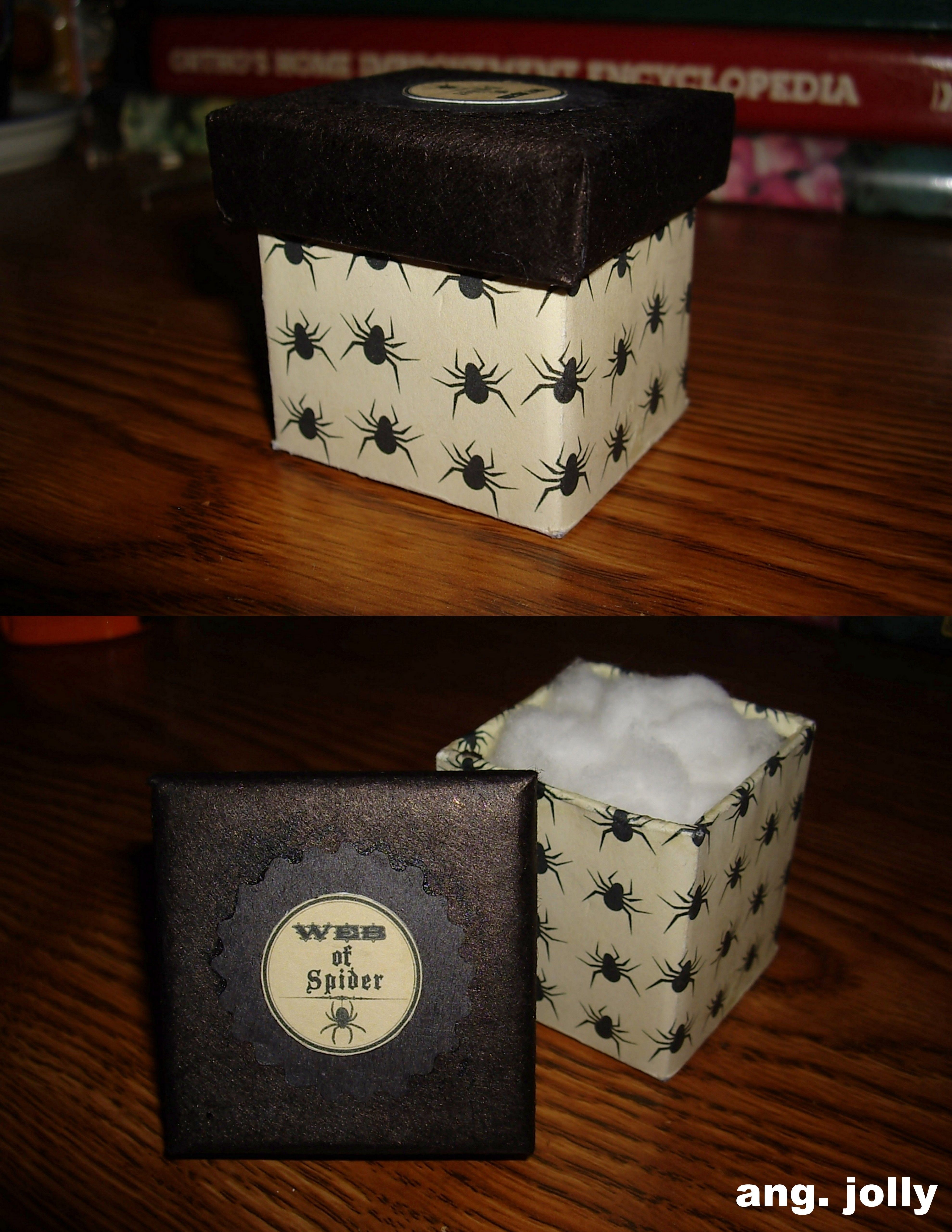 Ball Papercraft Halloween Papercraft Box Filled with Cotton Balls for "web Of Spider