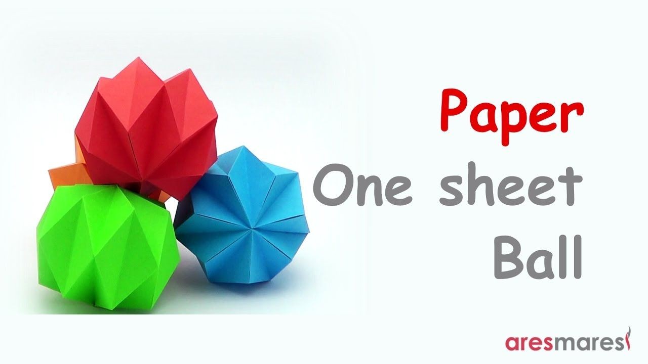 Ball Papercraft Paper Ball Easy Single Sheet Glue Very Easy Diy Christmas Tree