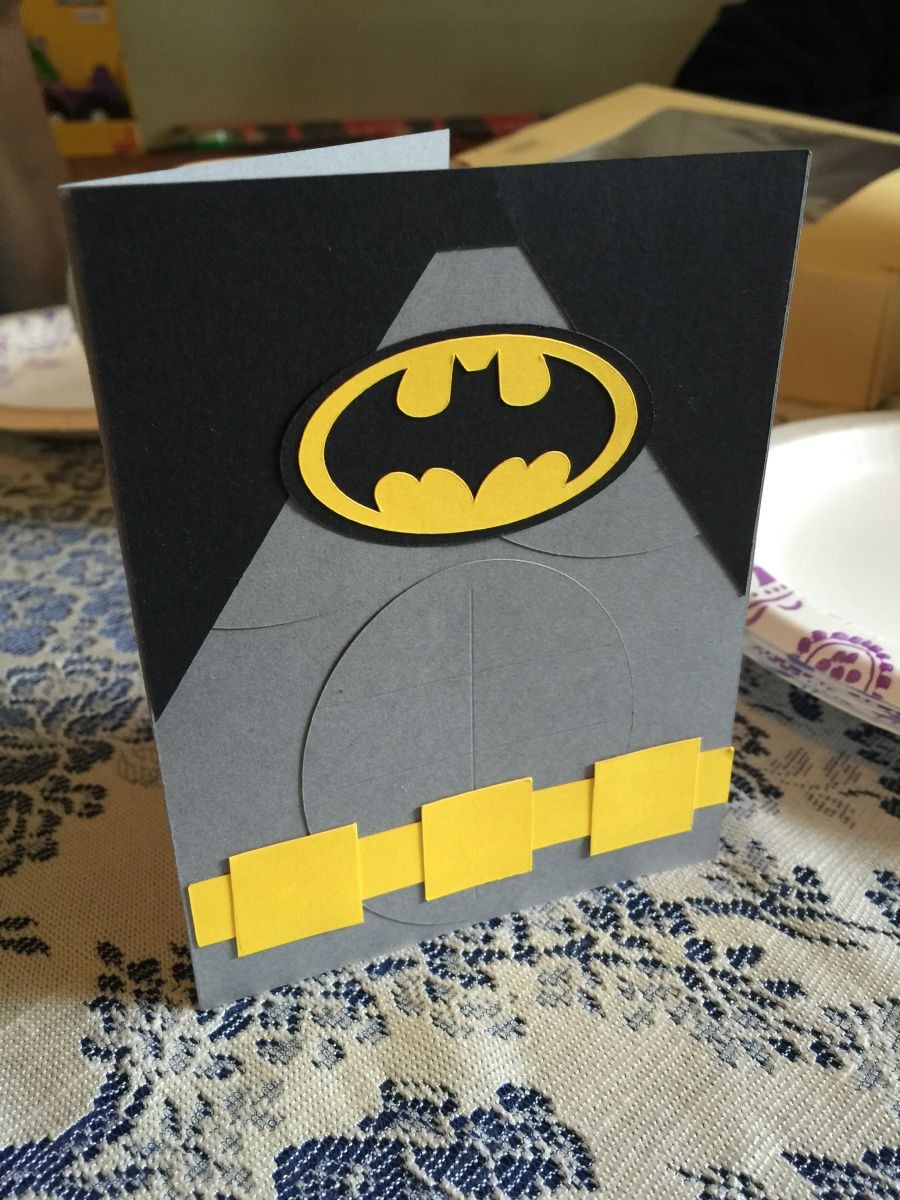 Batman Papercraft Batman Card Handmade Cards Pinterest