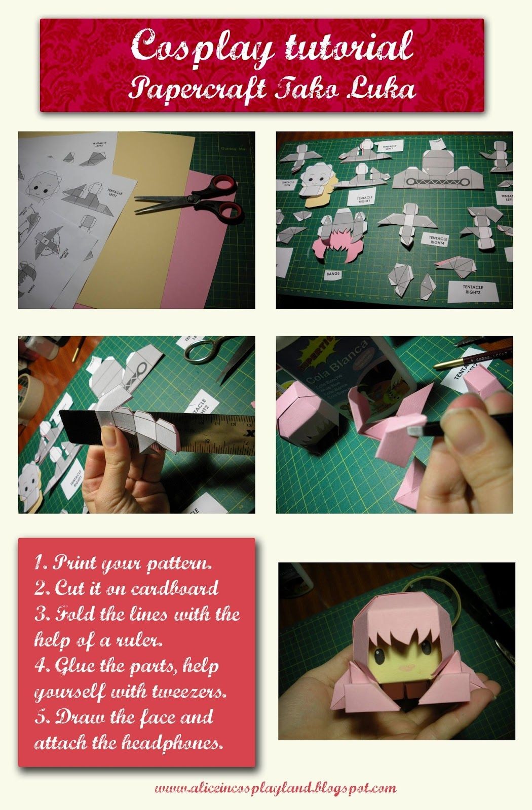 Best Glue for Papercraft Tako Luka Papercraft Cosplay Diy Pinterest