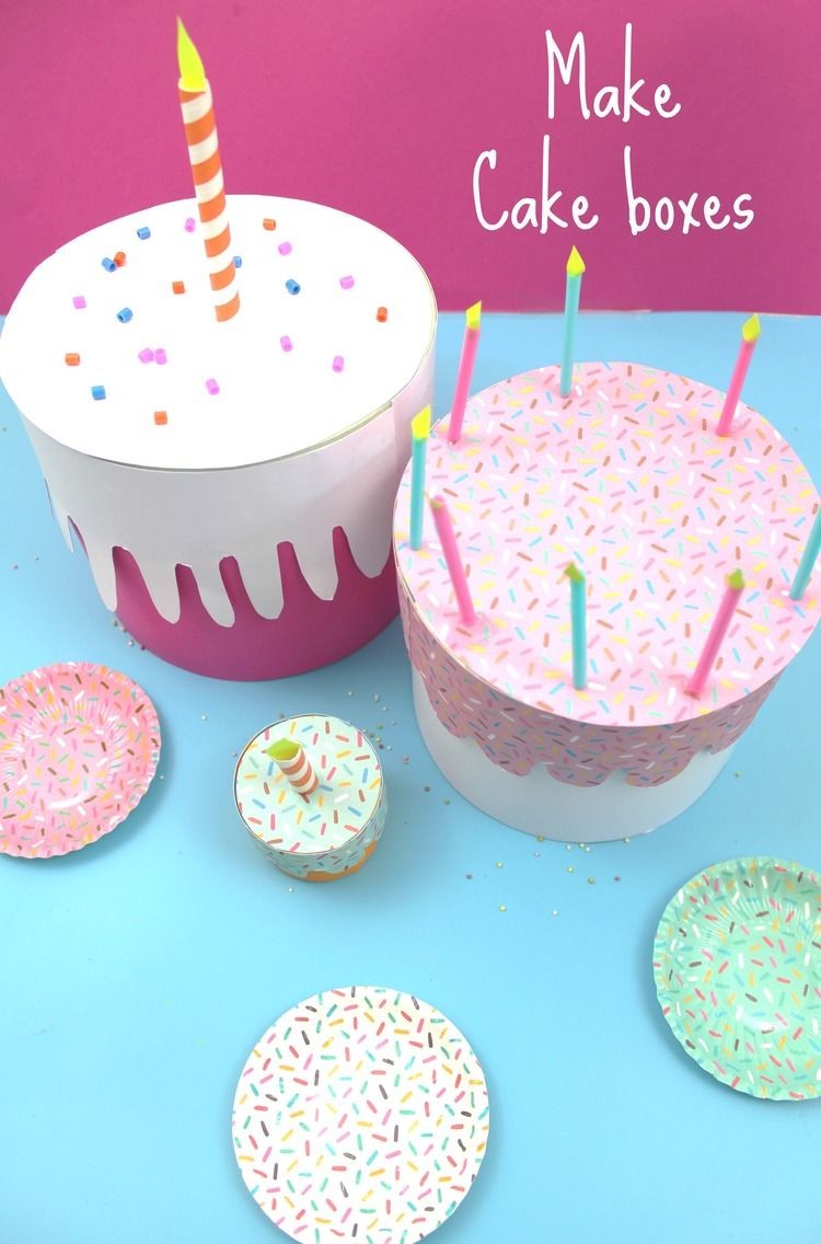 Birthday Cake Papercraft How to Make Cake Boxes Birthday Craft Creativity