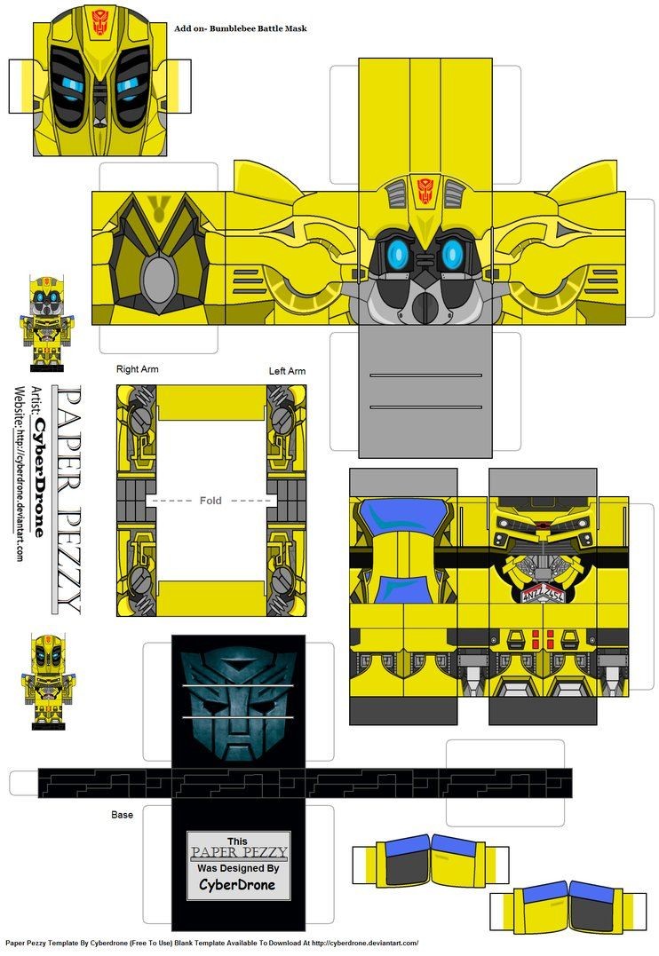 Blank Papercraft My Paper Pezzy Papercraft Of Bumblebee From the Transformers Live