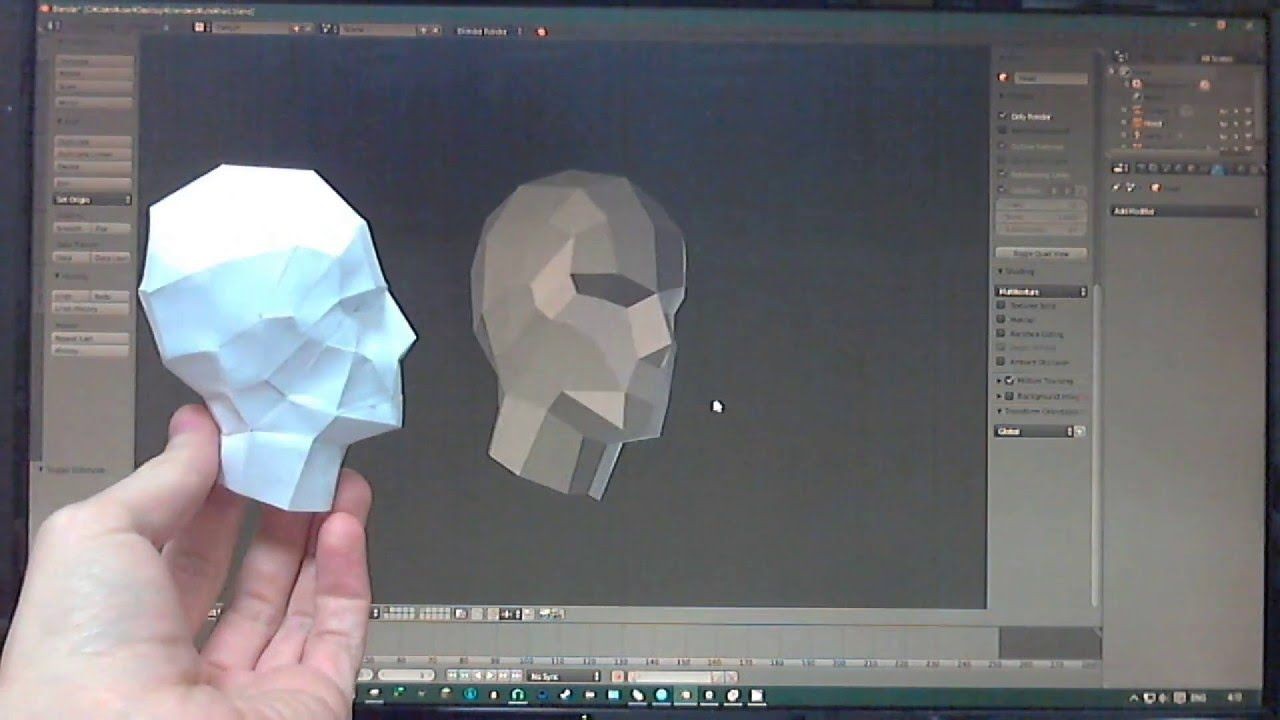 Blender Papercraft Blender From 3d Model to Paper Model Blender Pinterest