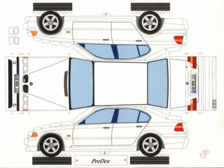 Bmw Papercraft Bww M3 Saloon E46 Karakalem §izimler Desenler