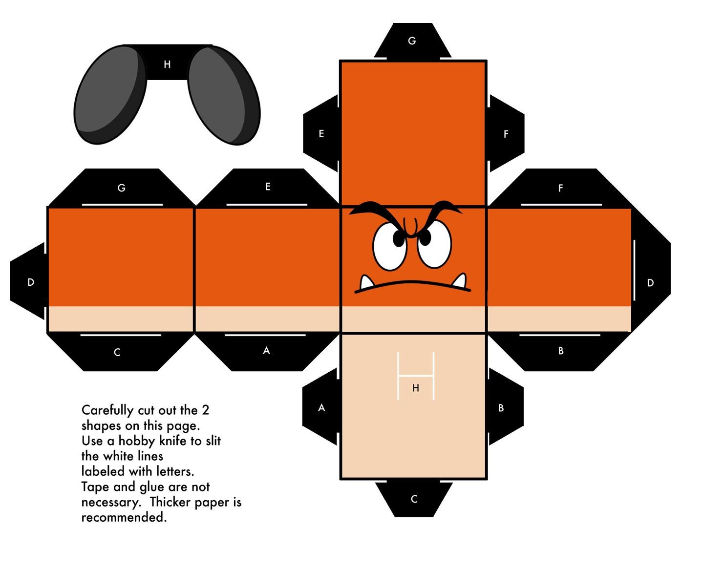 Bowser Papercraft Papercraft Mario Angry Birds Matt Groening[para Imprimir