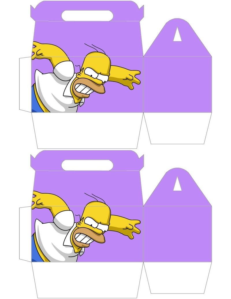 Box Papercraft the Simpsons "homer" Box Free to Use and Free to Share for