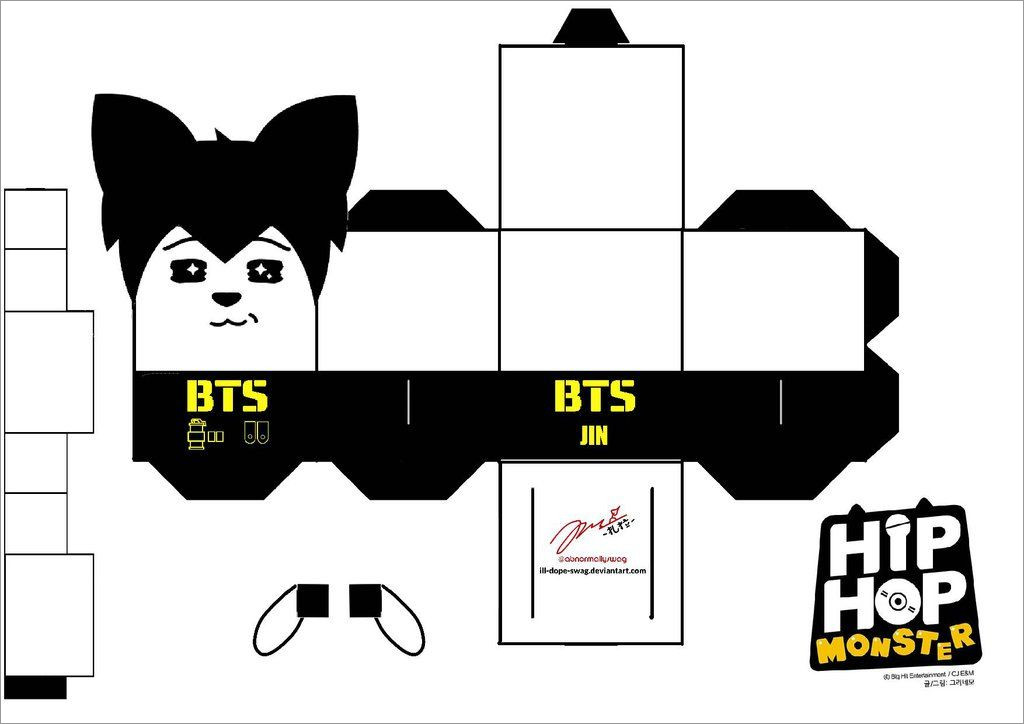 Bts Papercraft Bts Hip Hop Monster Jin Papercraft by Ill Dope Swag