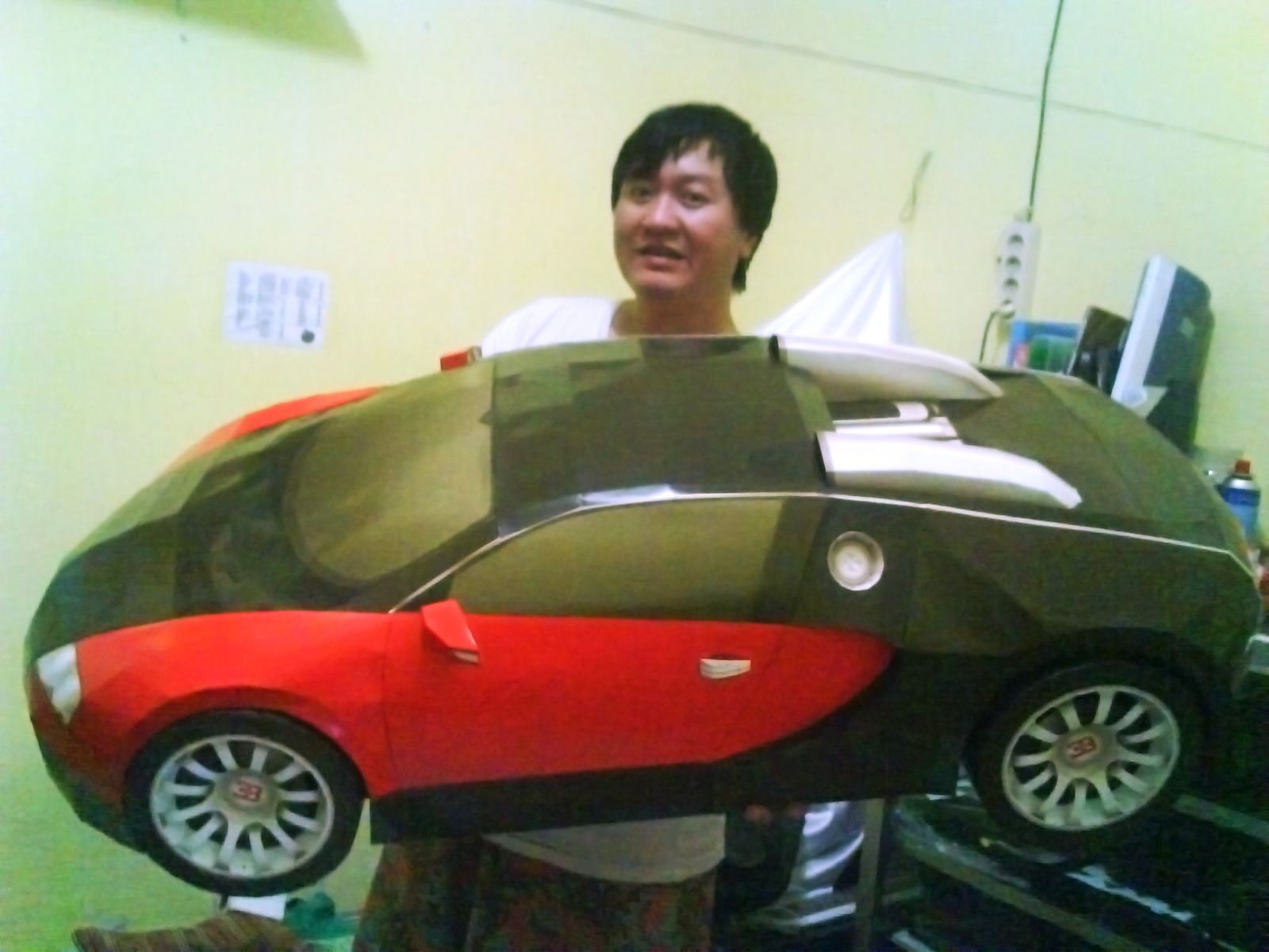 Bugatti Veyron Papercraft Bugatti Veyron Diy Papercraft Model Built by Anis Chris Of Indonesia