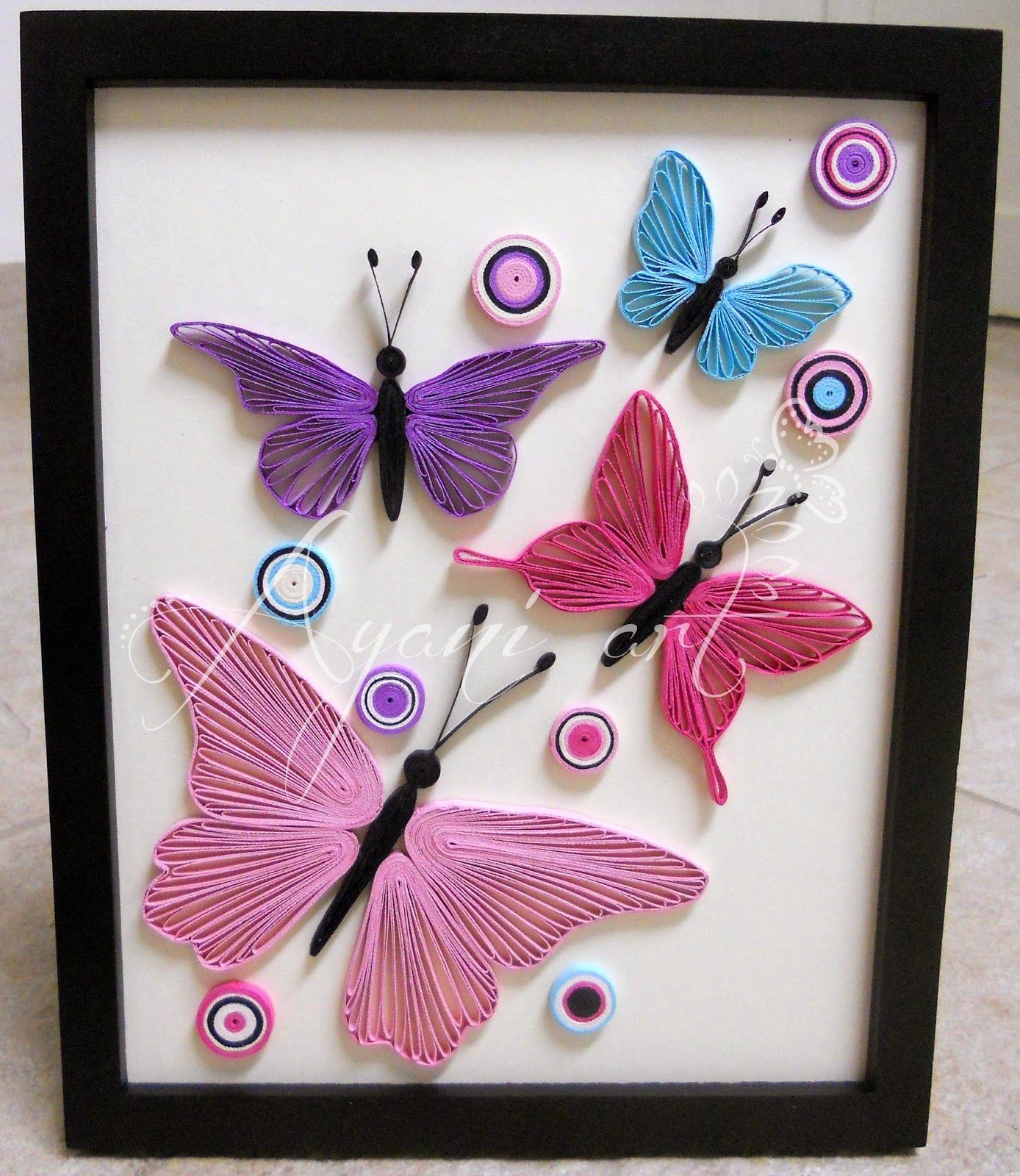 Butterfly Papercraft Ayani Art Quilled butterflies Quilling Pinterest