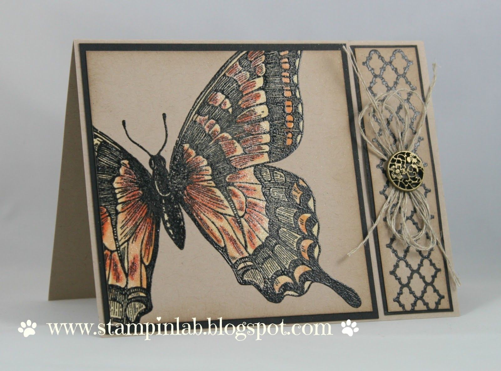 Butterfly Papercraft Stampinlab Swallowtail Bleached Love the Border that Was Added
