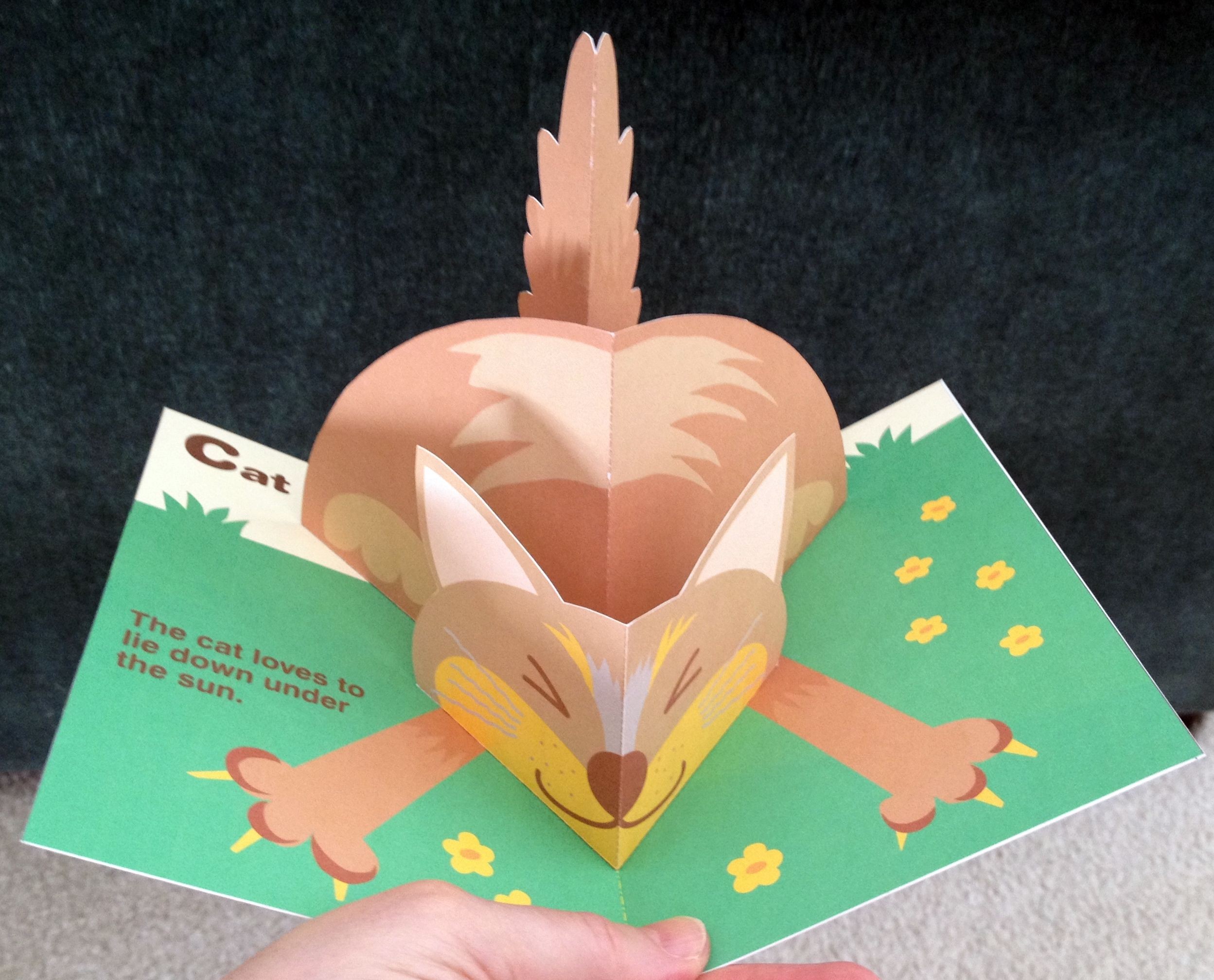 Canon Creative Park Papercraft C is for Cat Pop Up Card Template From Canon Creative Park at