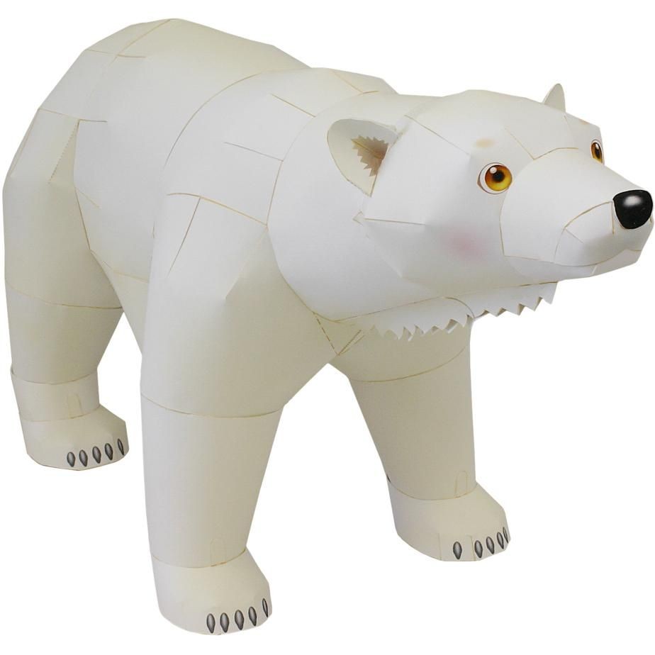 Canon Papercraft Animals Polar Bear Animals Paper Craft north Pole White Mammals Endangered