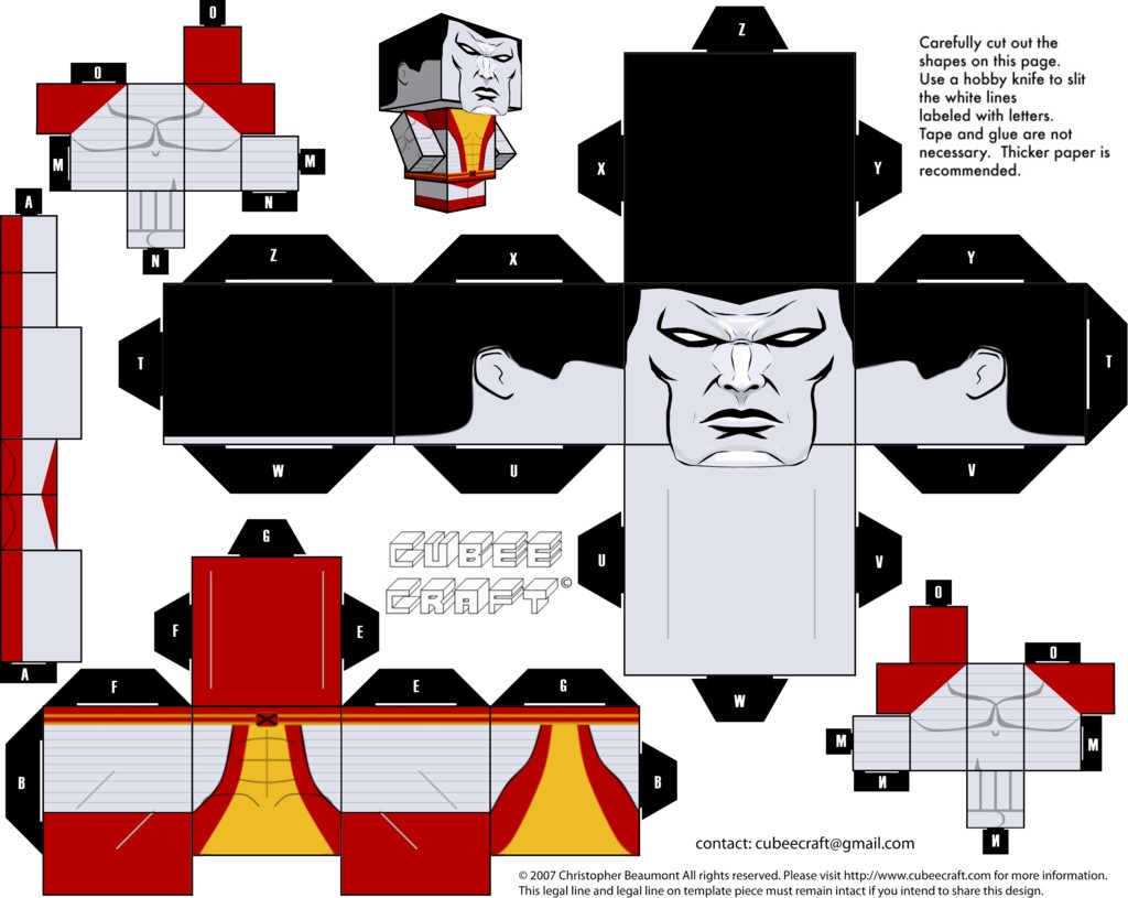 Cartoon Papercraft Colossus Cubeecraft by Jagamenviantart On Deviantart