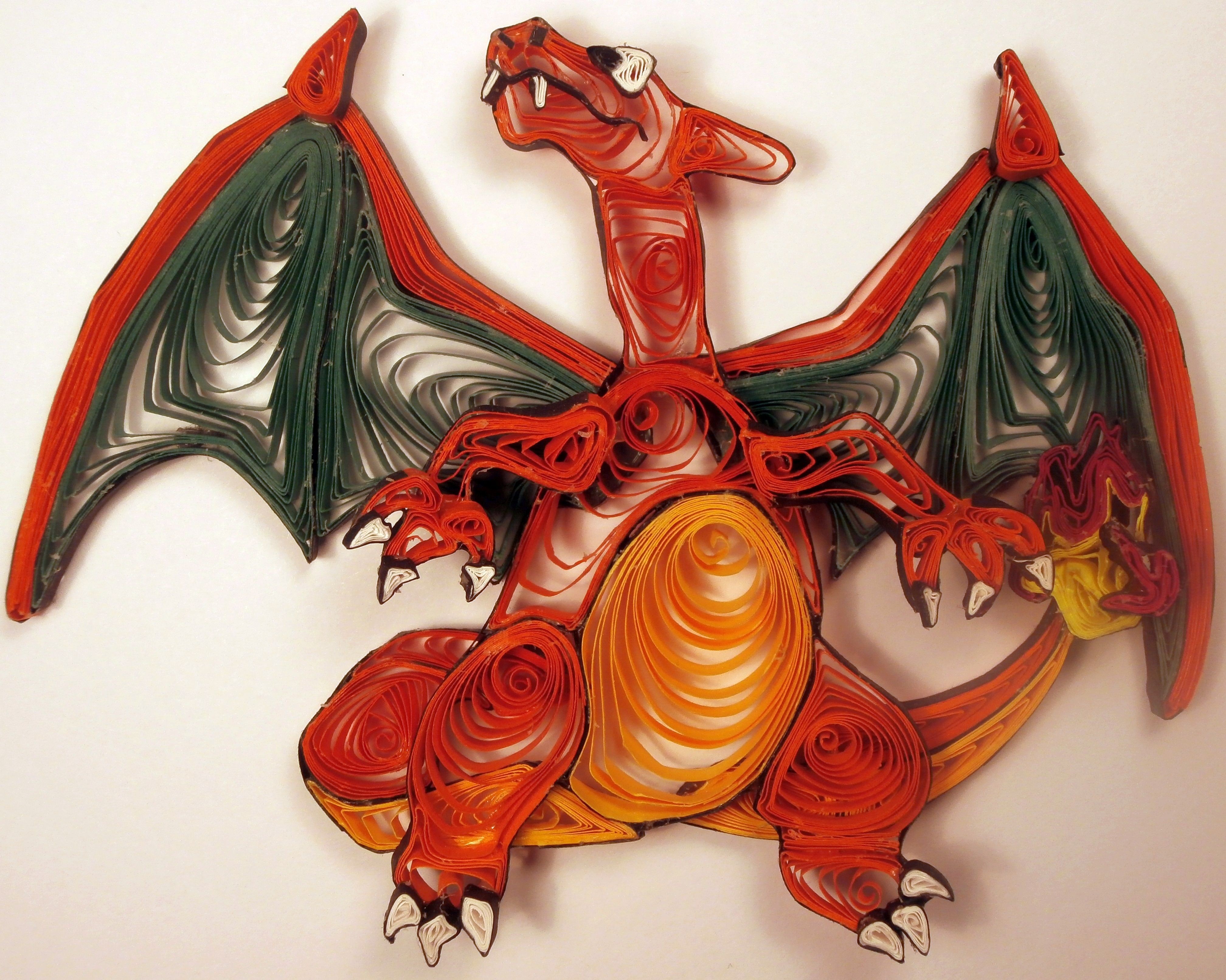 Charizard Papercraft Paper Quilling Charizard 006 by wholedwarfviantart On