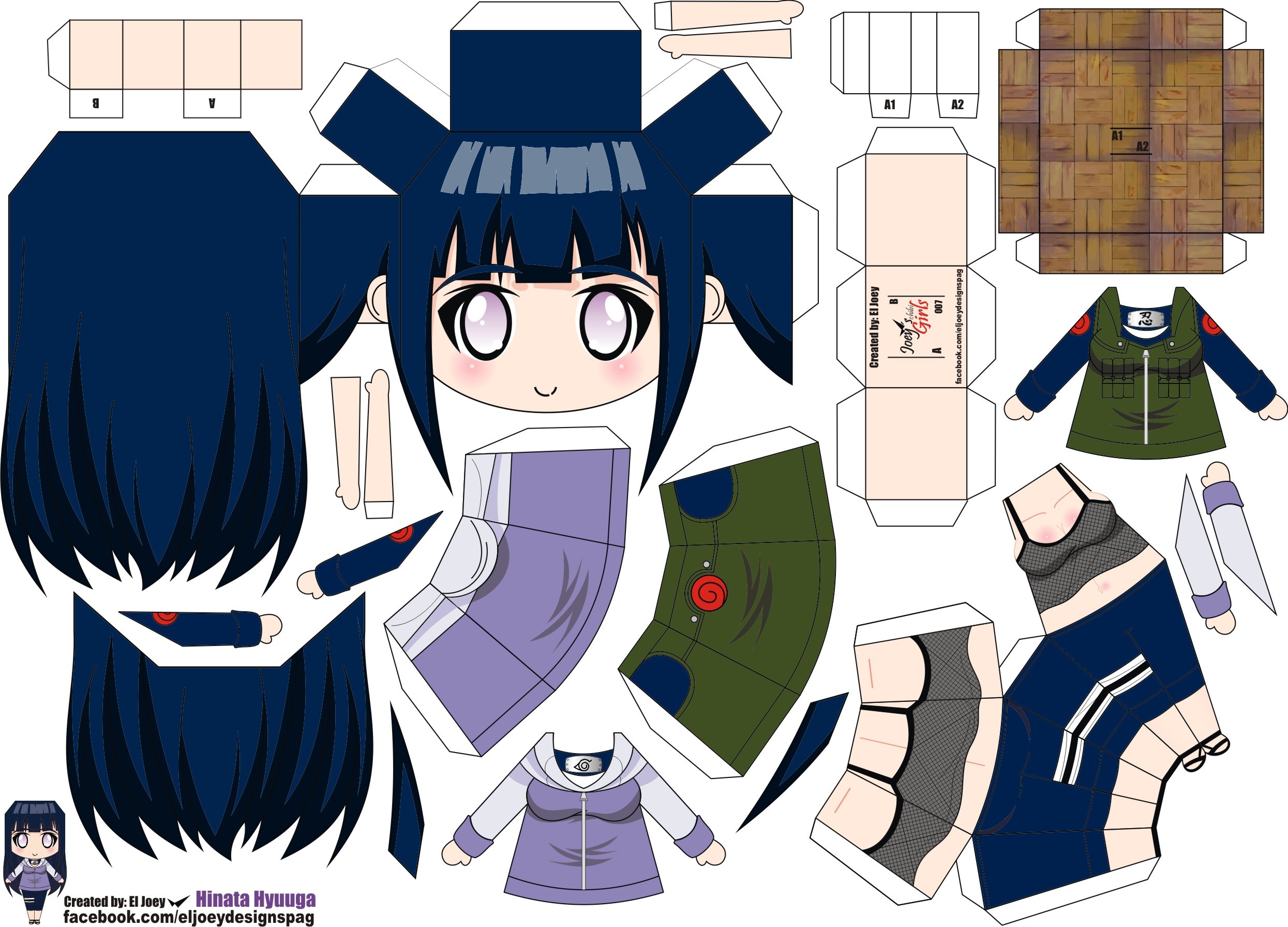 Anime Girl Papercraft Template