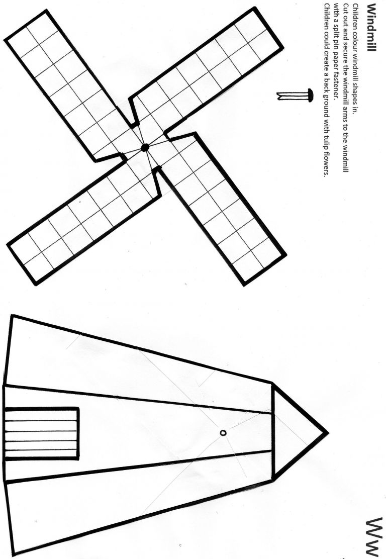 Chicken Papercraft Ww Windmill Paper Craft For Letter Of The Week
