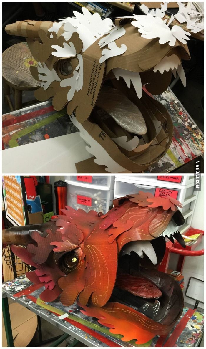 Chinese Dragon Papercraft Cardboard Dragon Head Cosplay How to Misc Pinterest