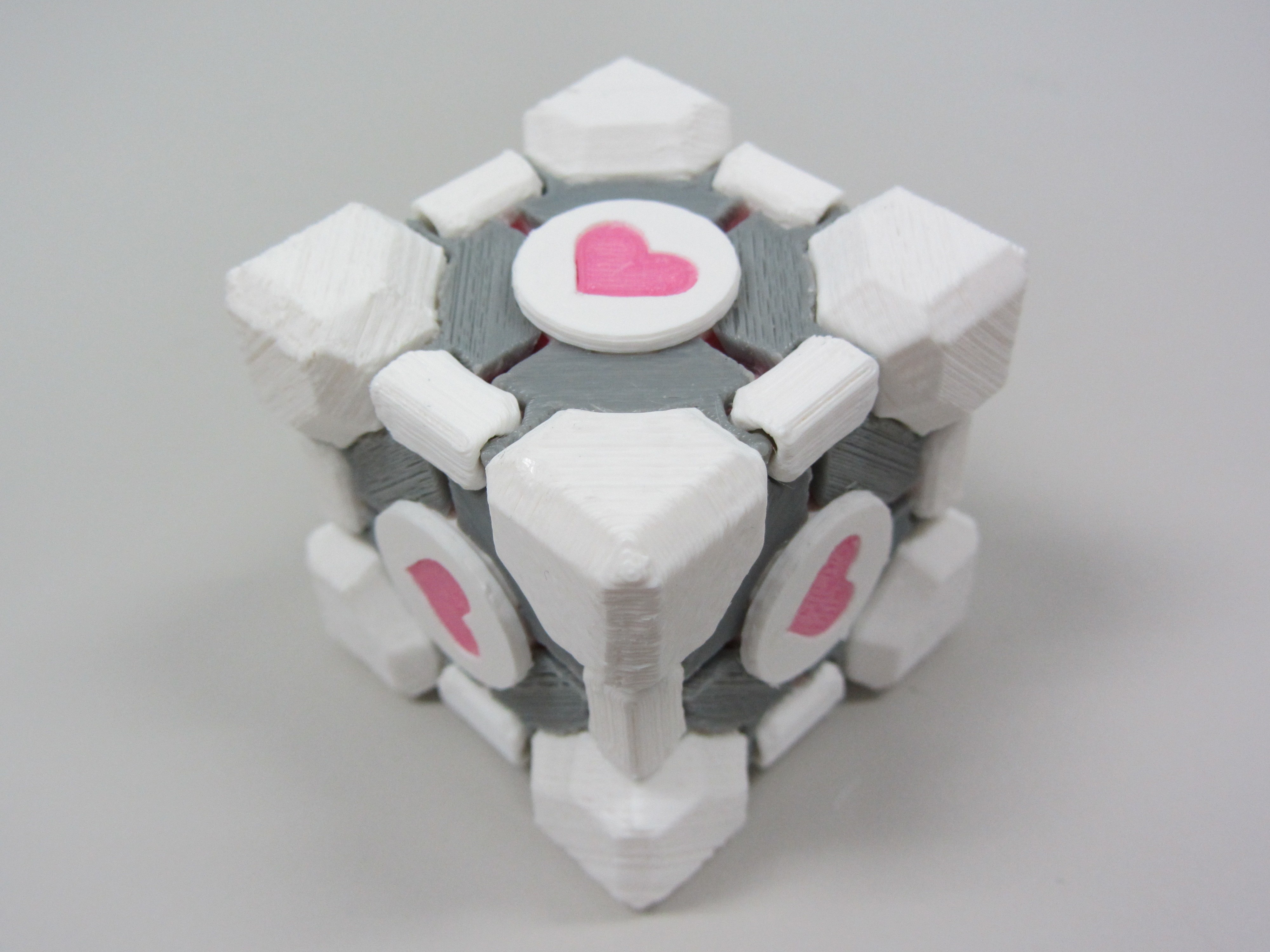 Companion Cube Papercraft Panion Cube Modular Snap to Her Colorized by Ellindsey