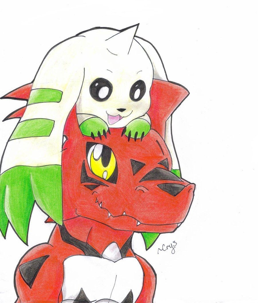 Digimon Papercraft Guilmon Y Terriermon Digimon Pinterest