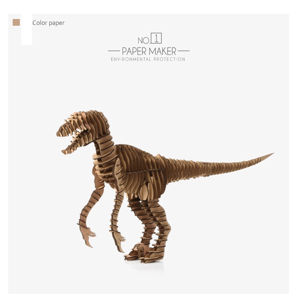 Dinosaur Papercraft Aliexpress Buy 3d Puzzle Dinosaur Diy Raptor Model Paper Craft