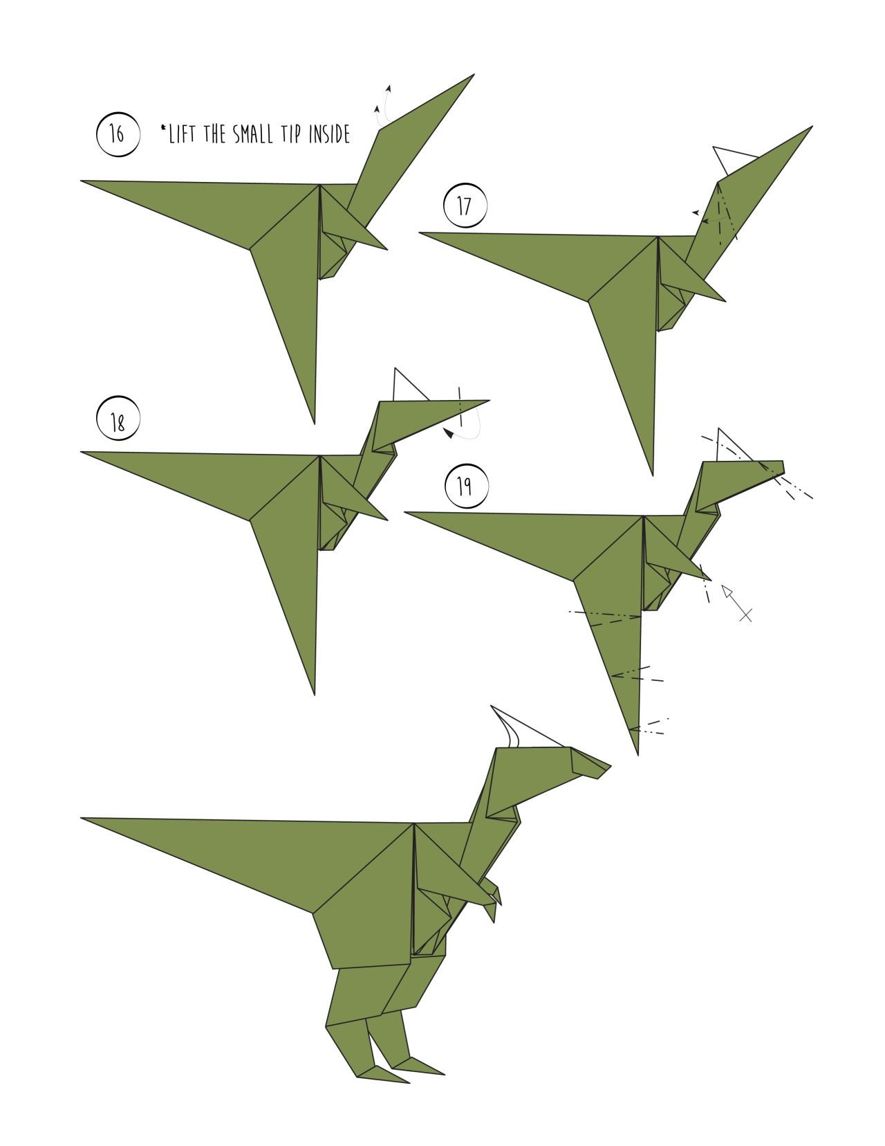 Dinosaur Papercraft Rawr origami Dinosaur and 2 More Ways to Make An origami Dinosaur