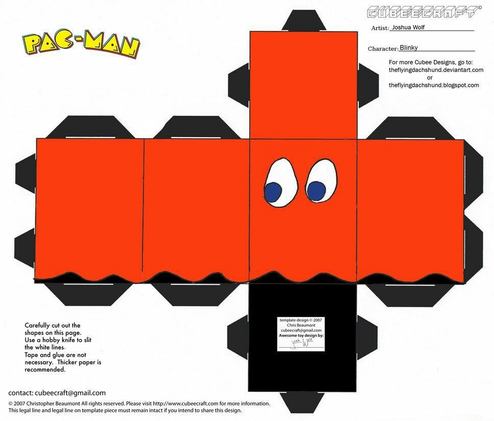 Domo Papercraft Fantasma Pac Man Paper Crafts Pinterest