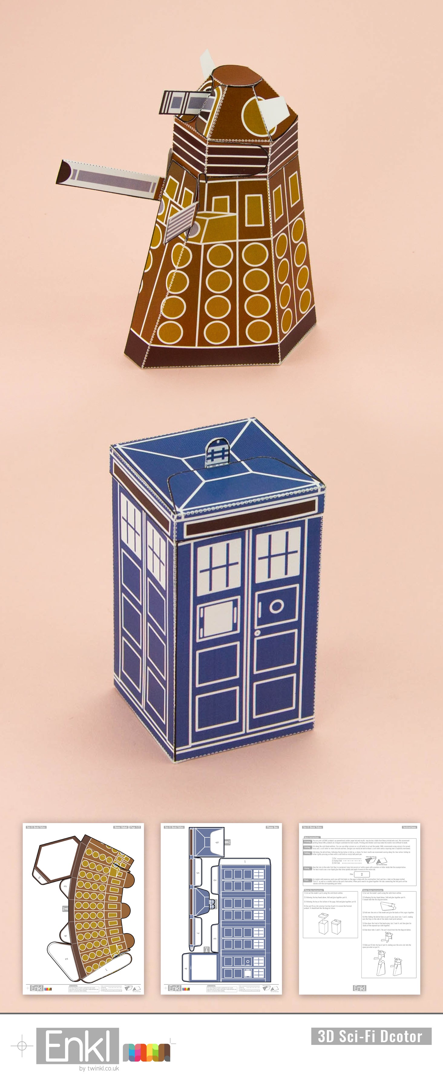 Dr who Papercraft Sci Fi Doctor Desk Ti S Printable Enkl by Twinkl