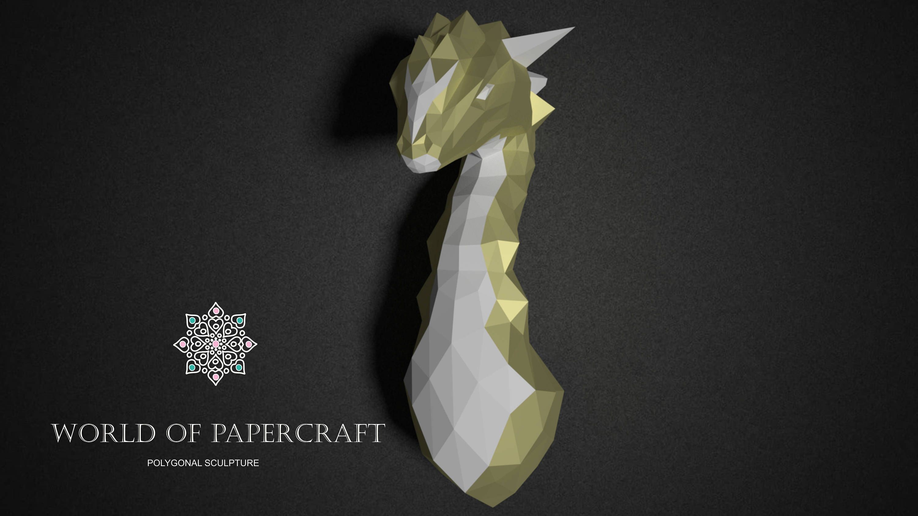 Дракон Low Poly Papercraft