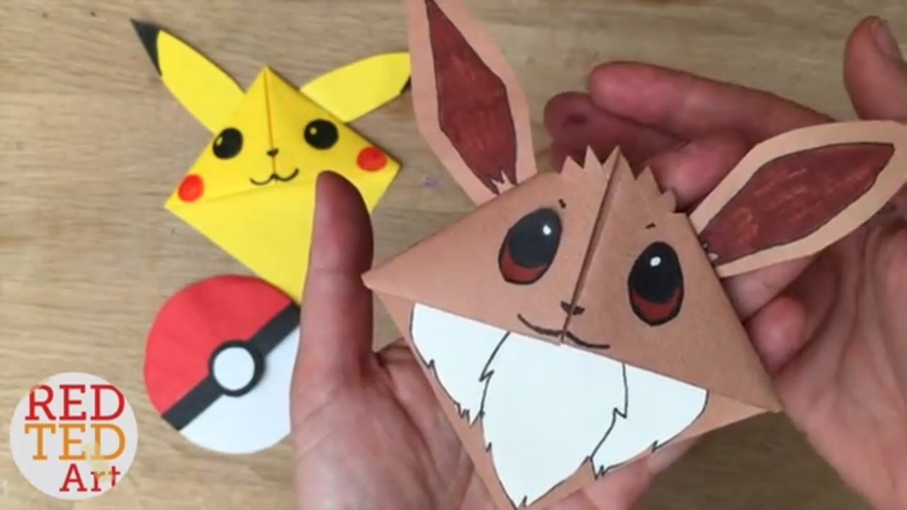 Eevee Papercraft Easy Eevee Diy Pokemon Bookmark Corners origami Inspired