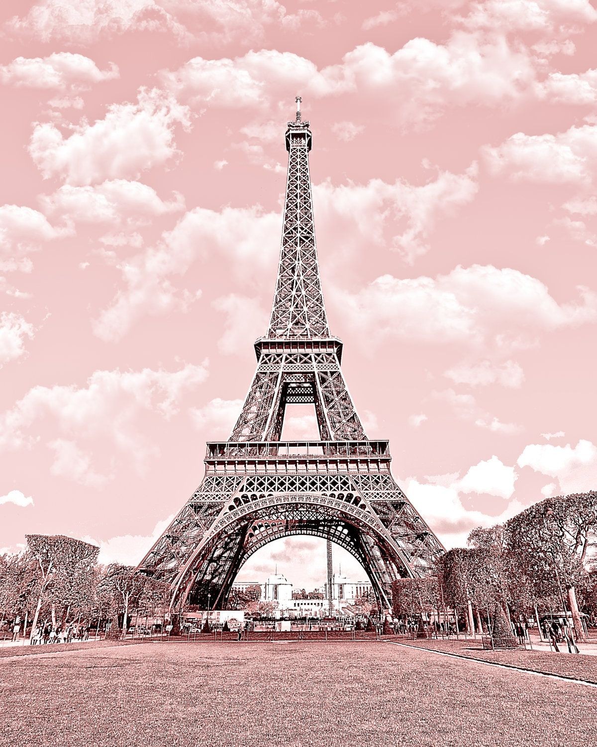 Eiffel tower Papercraft Paris In Pink Eiffel tower Paris Decor France Digital Printable