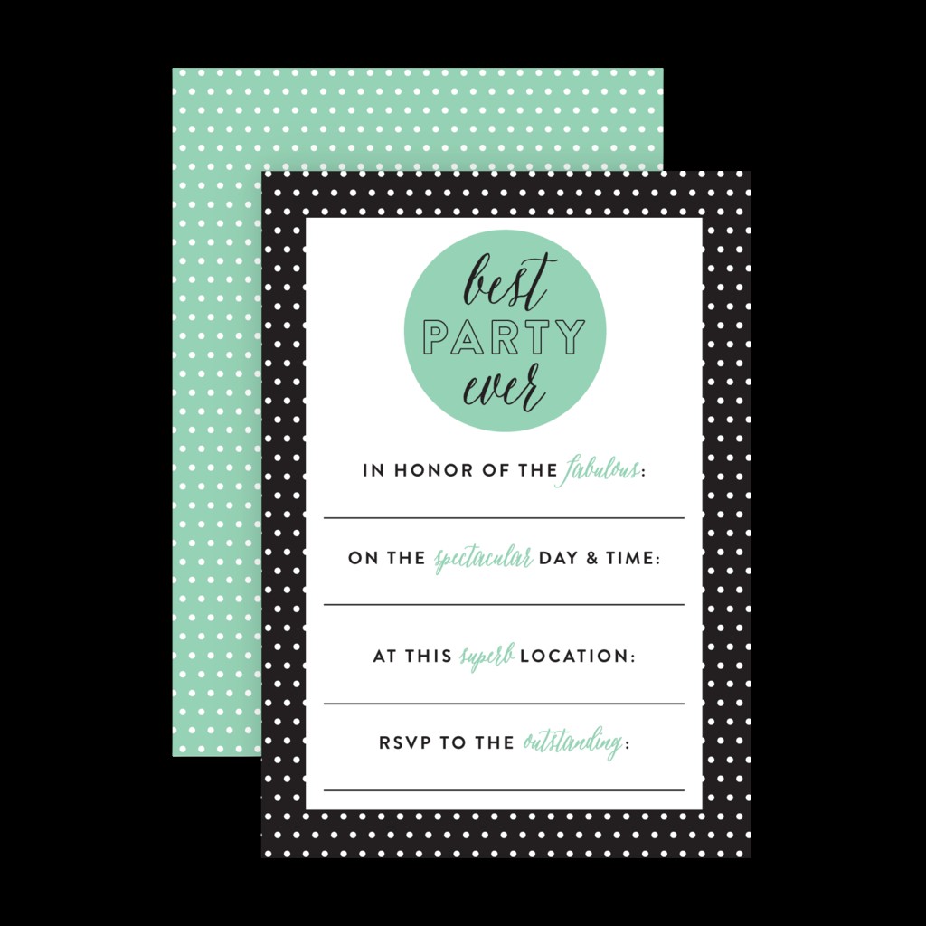 Eve Papercraft Best Party Poka Dots Fill In Invitations Matrick and Eve Fi 115