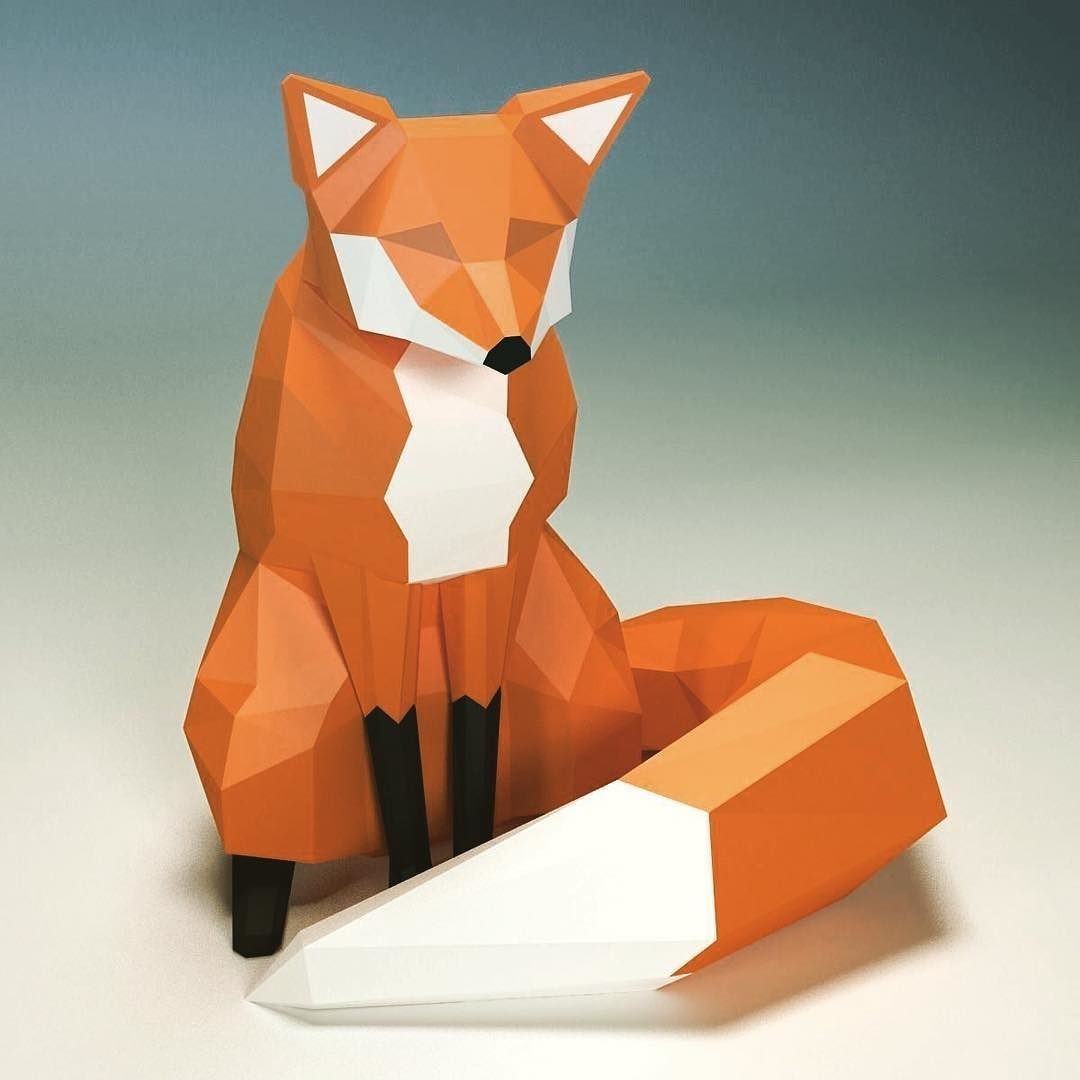 Fox Papercraft This Model Could End Up as Beautiful Paper Craft Template
