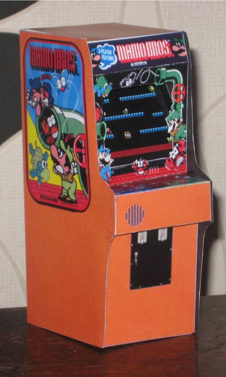 Game Papercraft Mario Bros Arcade Cabinet by Paperartviantart On Deviantart