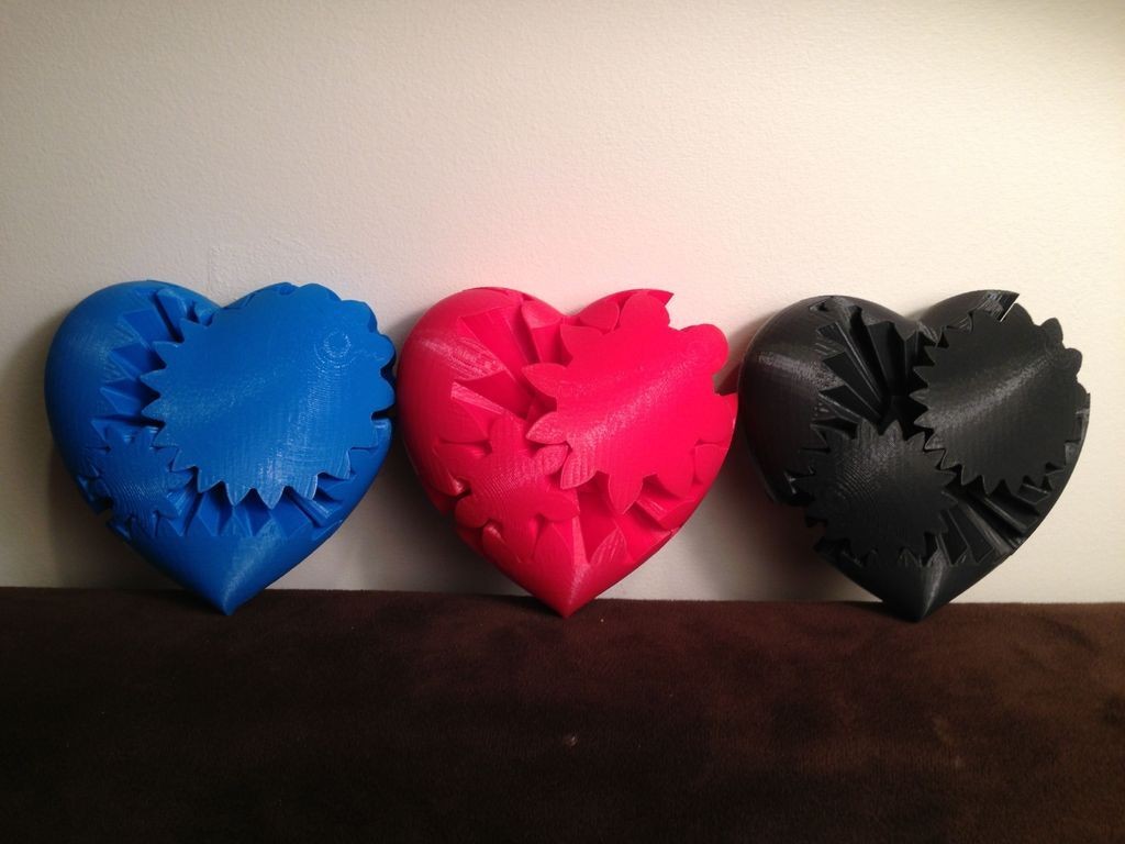 Gear Heart Papercraft Heart Gear Thingiverse 3d Printing Pinterest