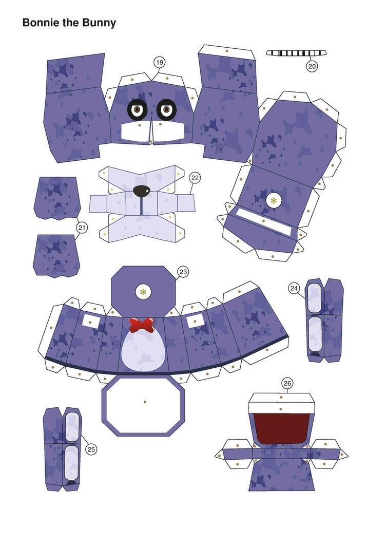 Ghostbusters Papercraft Five Nights at Freddy S Purplebonnie Papercraft P1 by Adogopaper On