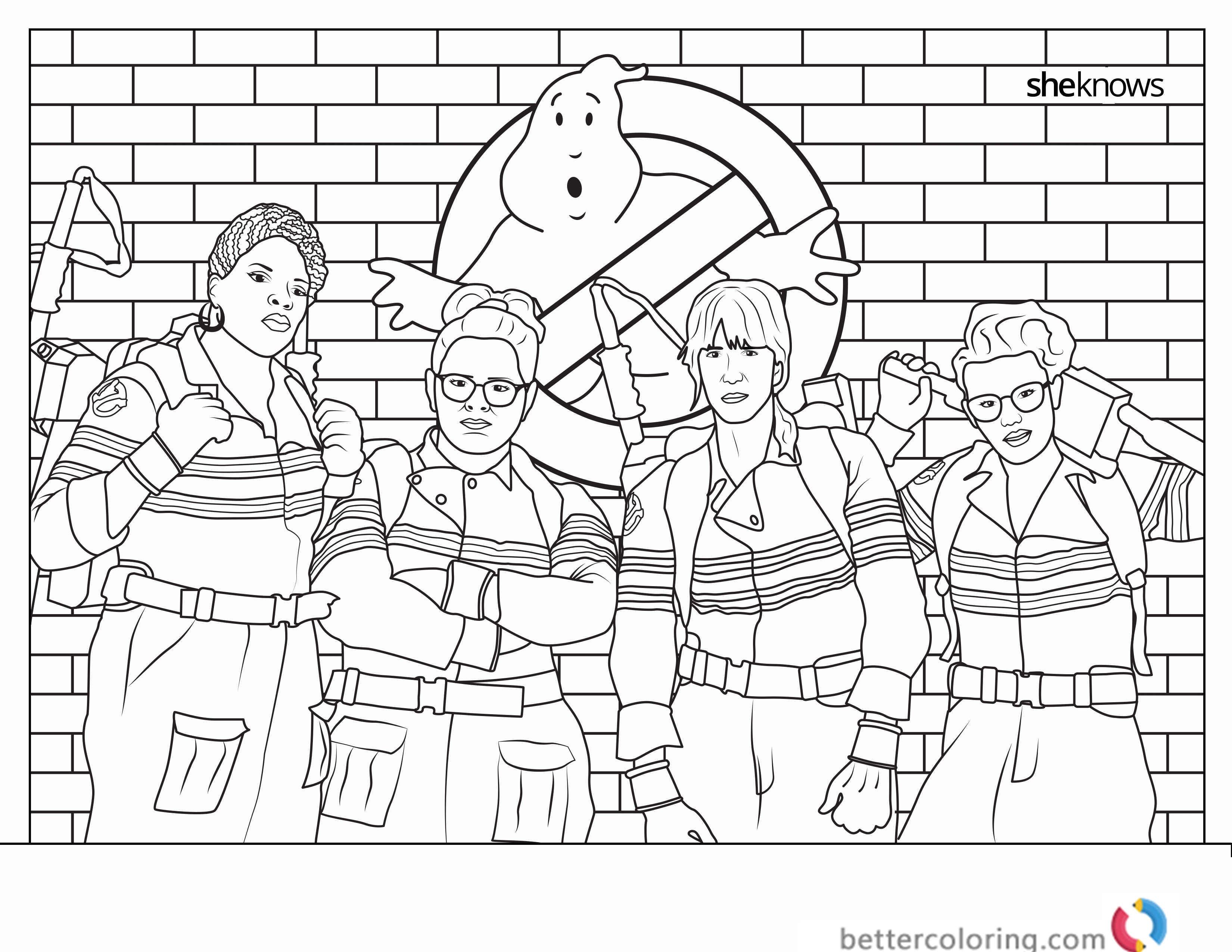 Ghostbusters Papercraft Free Ghostbusters Coloring Pages for Kids and Adults