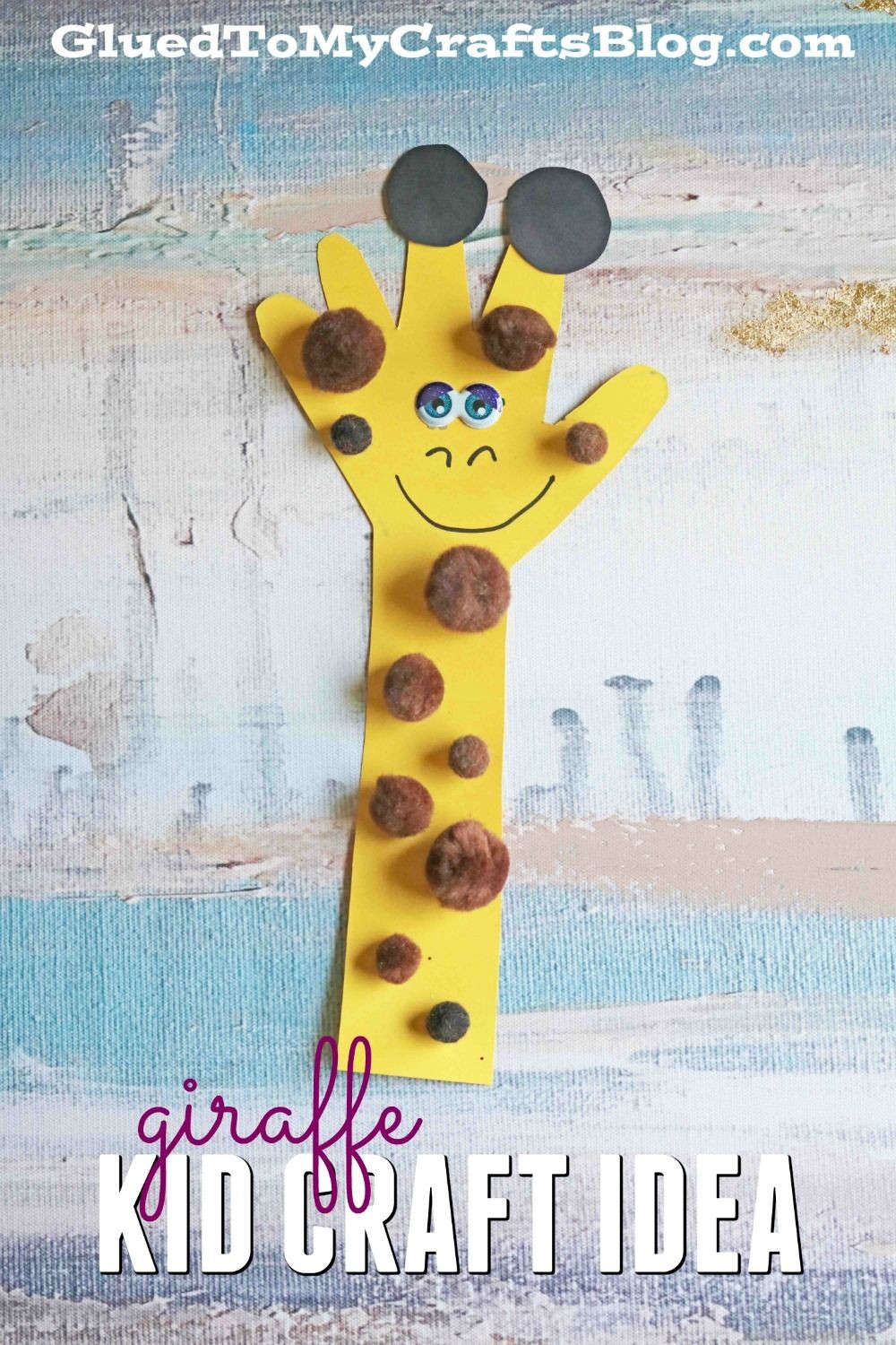Giraffe Papercraft Paper Handprint Giraffe Kid Craft