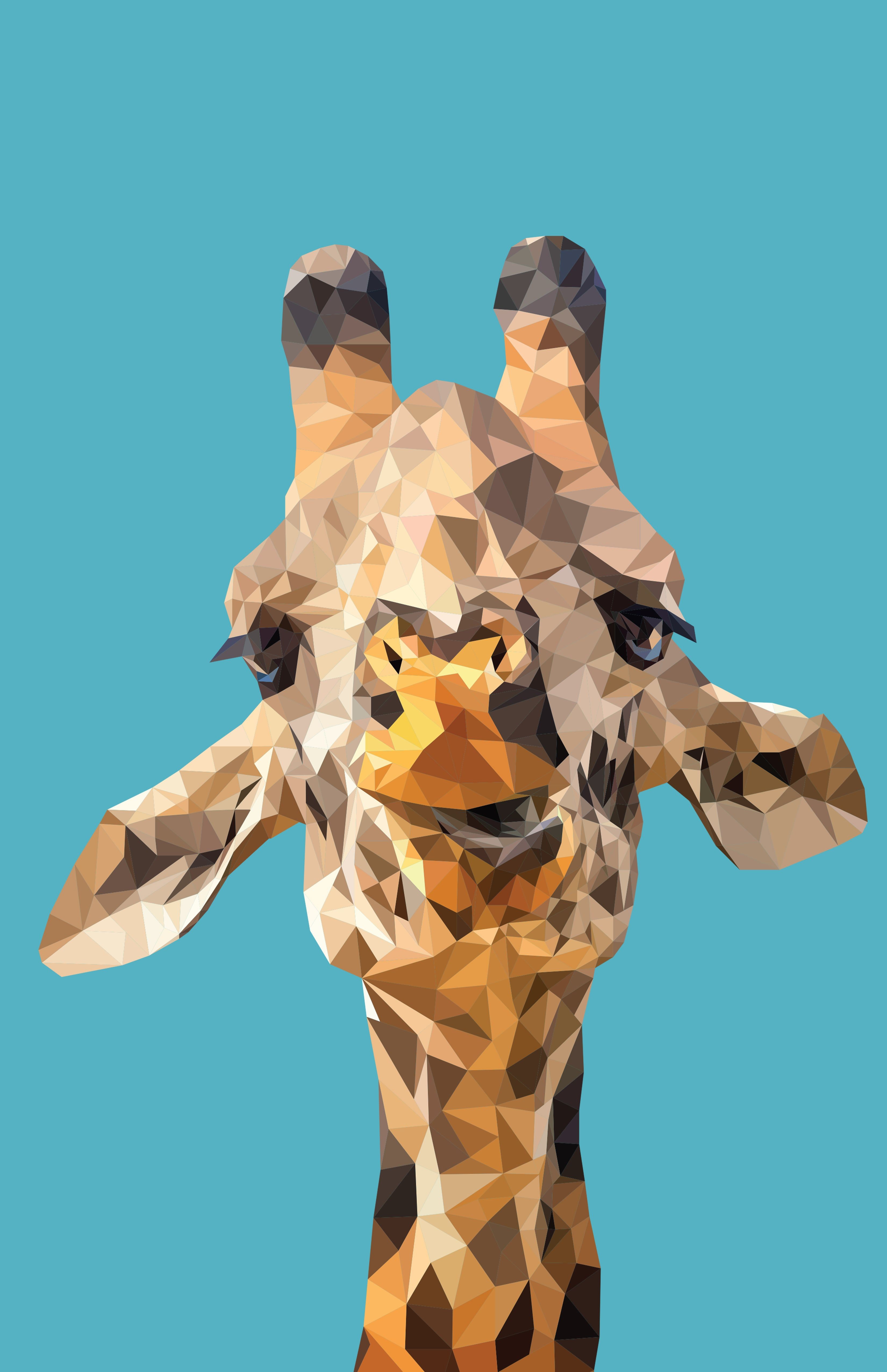 Giraffe Papercraft Polygonal Vector Giraffe Low Poly Pinterest