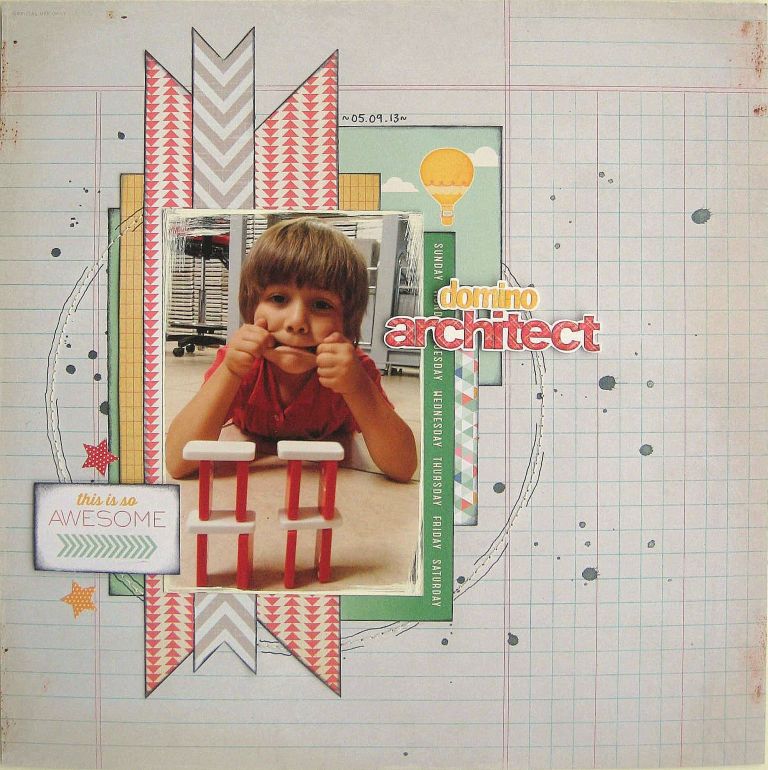 Girl Papercraft Papercraft Scrapbook Layout Domino Architect Scrapbook ...