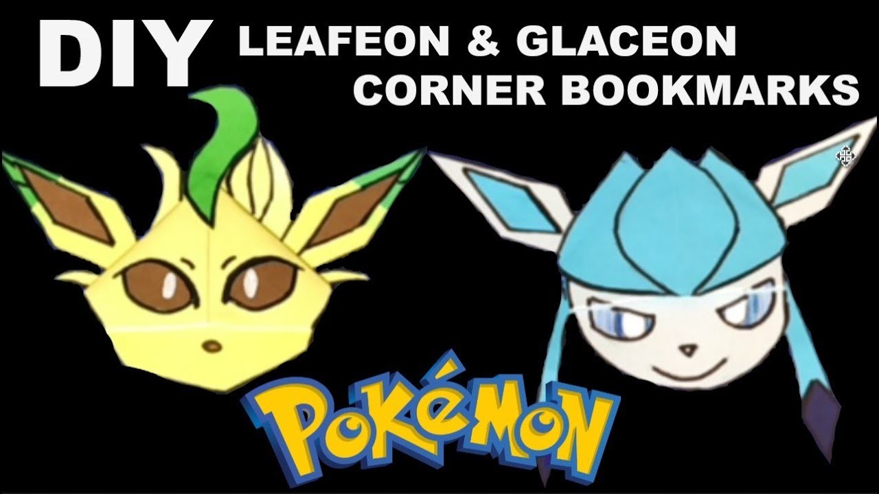 Glaceon Papercraft 2 Pokemon Bookmarks Leafeon & Glaceon Diy origami Inspired