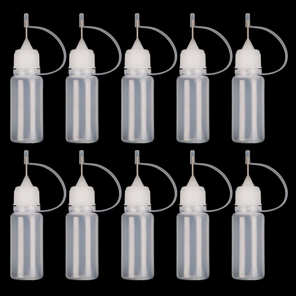 Glue for Papercraft 10pcs 10ml Glue Applicator Needle Squeeze Bottle for Paper Quilling