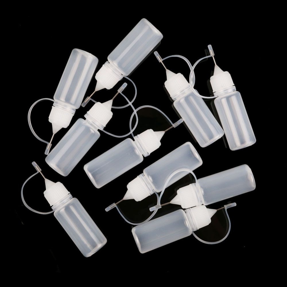 Glue for Papercraft 10pcs 10ml Glue Applicator Needle Squeeze Bottle for Paper Quilling