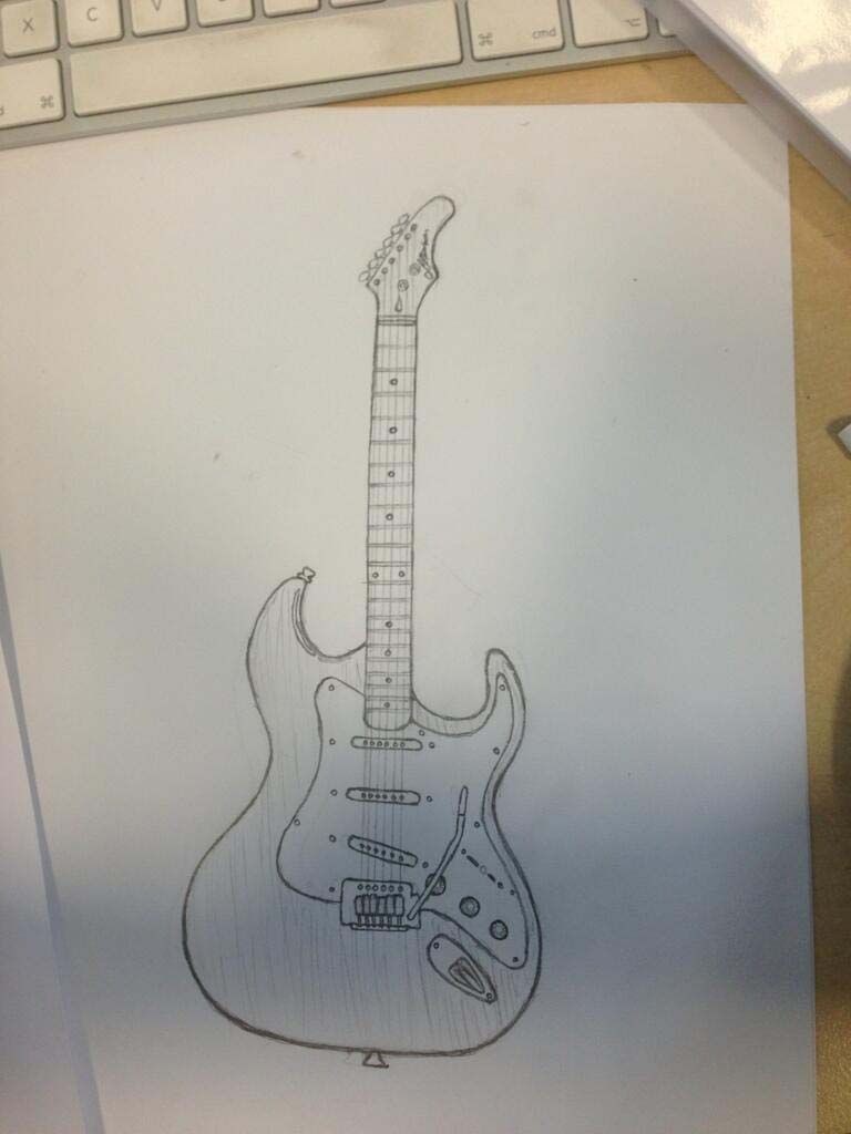 Guitar Papercraft Guitar Drawing Sketches Pinterest