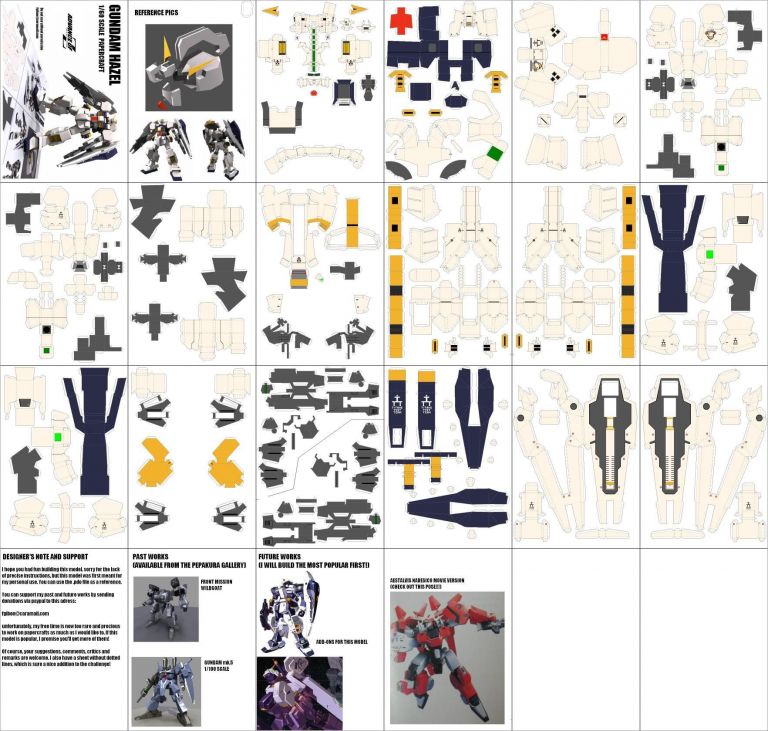 Gundam Papercraft Gundam Hazel Papercraft Download Free Printable