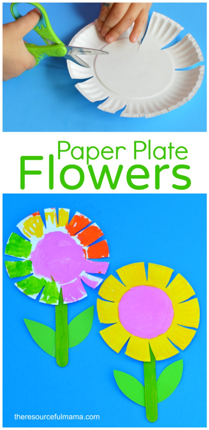 Half Life Papercraft Paper Plate Flower Craft for Kids