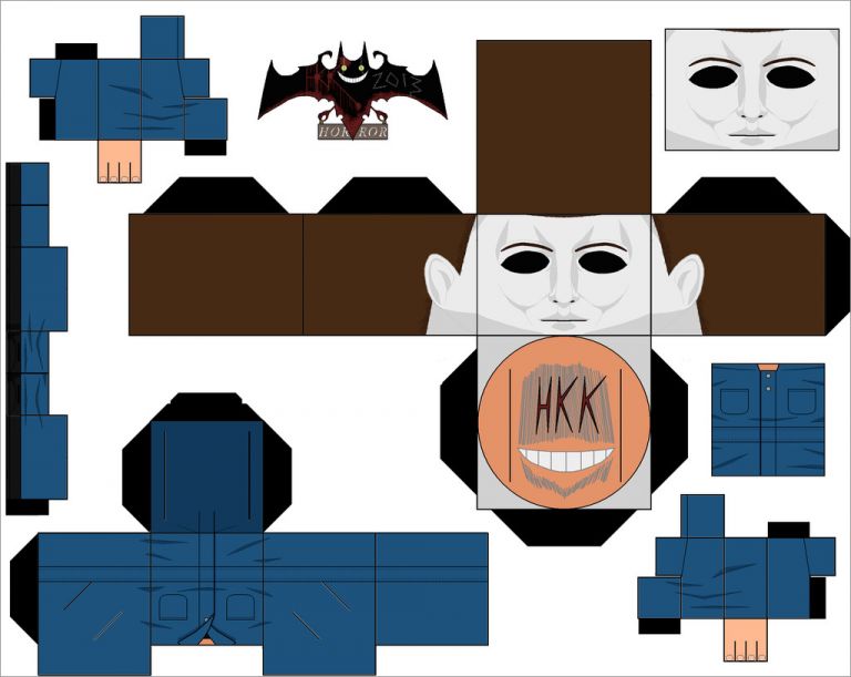 Halloween Papercraft Michael Myers Halloween Papercraft - Printable ...