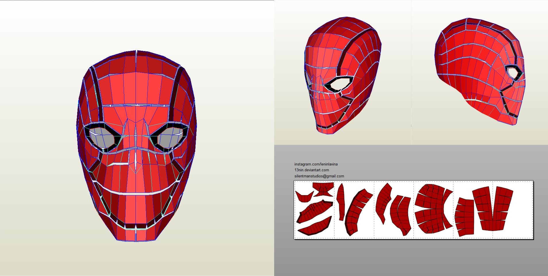 Halo Helmet Papercraft Redhood Pepakura Screenshot Marvel & Dc Pinterest