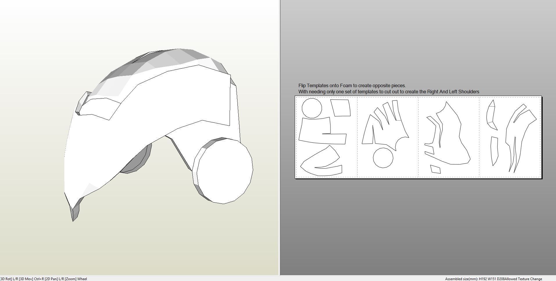 Halo Papercraft Helmet Papercraft Pdo File Template for Iron Man Mark 4 & 6 Full Armor